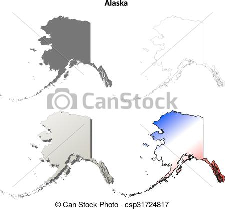 450x419 Alaska Map Outline Free Printable Maps