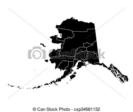 450x380 Map Of Alaska Vectors