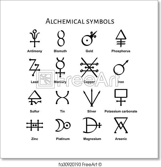561x581 Free Art Print Of Alchemical Symbols. Collection Of Various