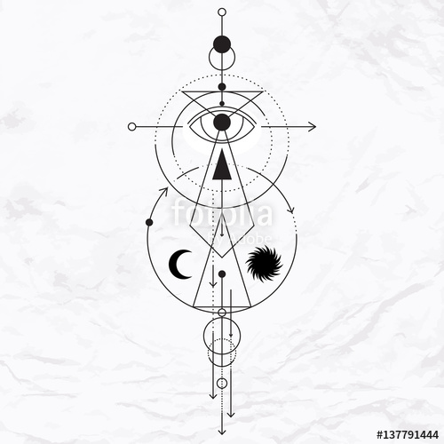 500x500 Modern Geometric Alchemy Symbol Stock Image And Royalty Free