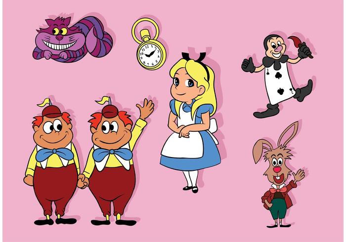 700x490 Alice In Wonderland Vector Pack