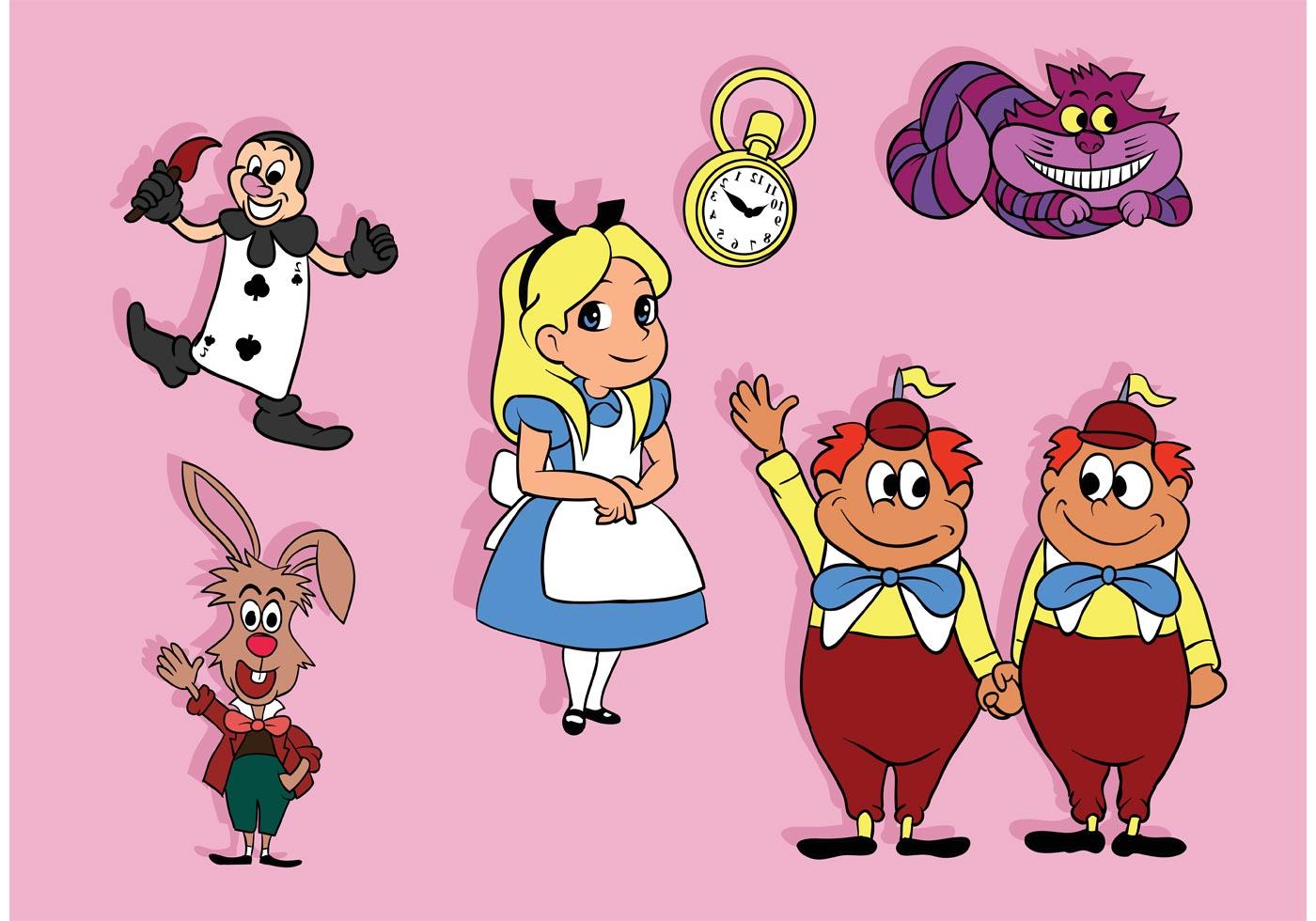 1400x980 Hd Alice In Wonderland Vector Pack Drawing