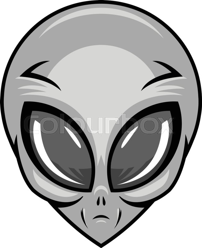 650x800 Alien Head Vector Illustration Stock Vector Colourbox