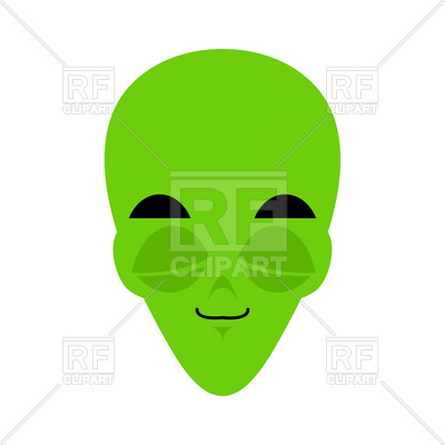 400x400 Green Alien Head Asleep Vector Image Vector Artwork Of Objects