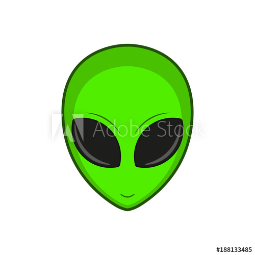 500x500 Alien. Vector Illustration.