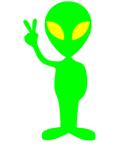 419x500 Green Alien Vector Image Public Domain Vectors