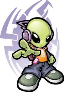 225x322 Cool Alien Vector Free Vector 4vector