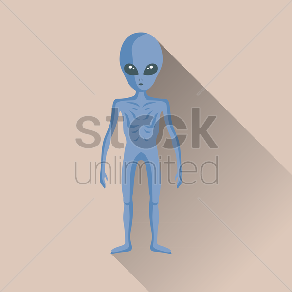 600x600 Free Alien Vector Image