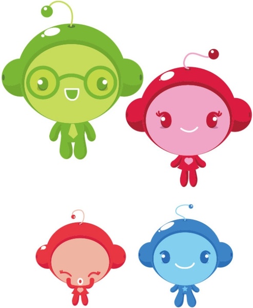 493x600 Vector Cute Alien Free Vector In Adobe Illustrator Ai ( .ai