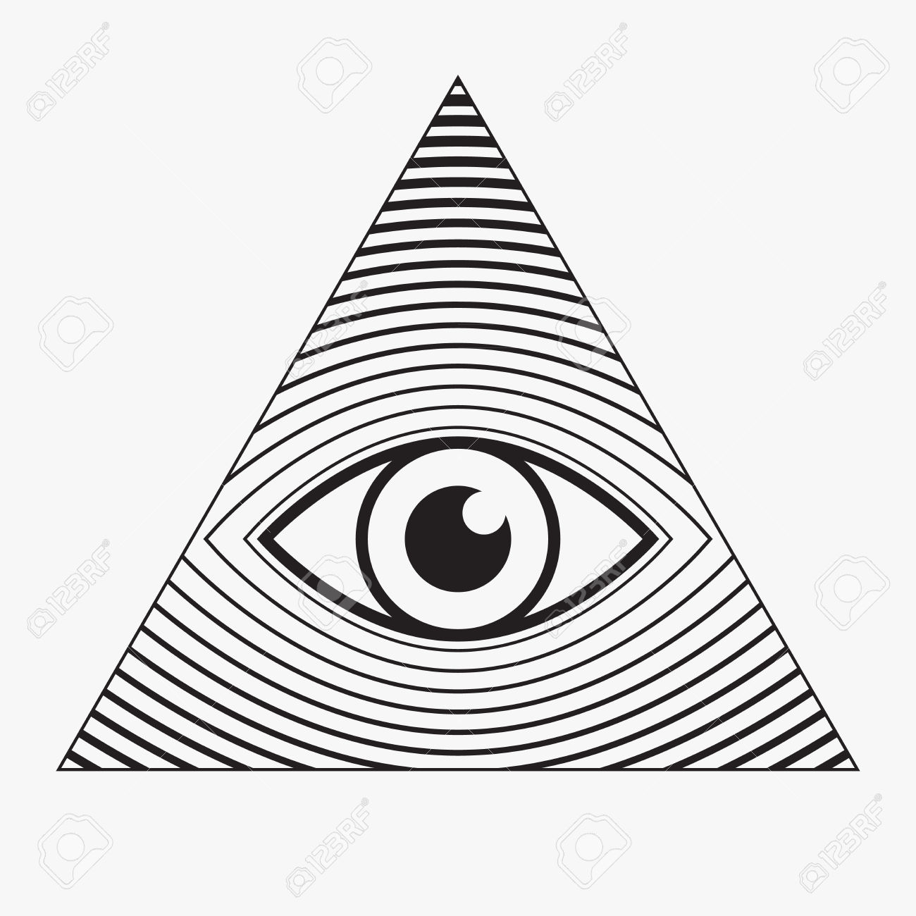 1300x1300 Clipart Black And White Pyramid Eye