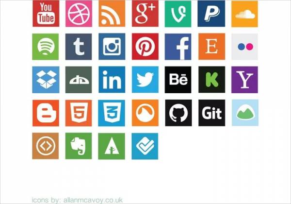 600x420 Social Media Icons