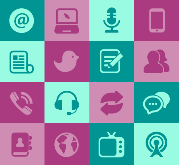 600x553 Flat Social Media Icons Set Vector Free Vector In Adobe