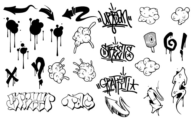 645x395 Graffiti Vector Pack For Adobe Illustrator