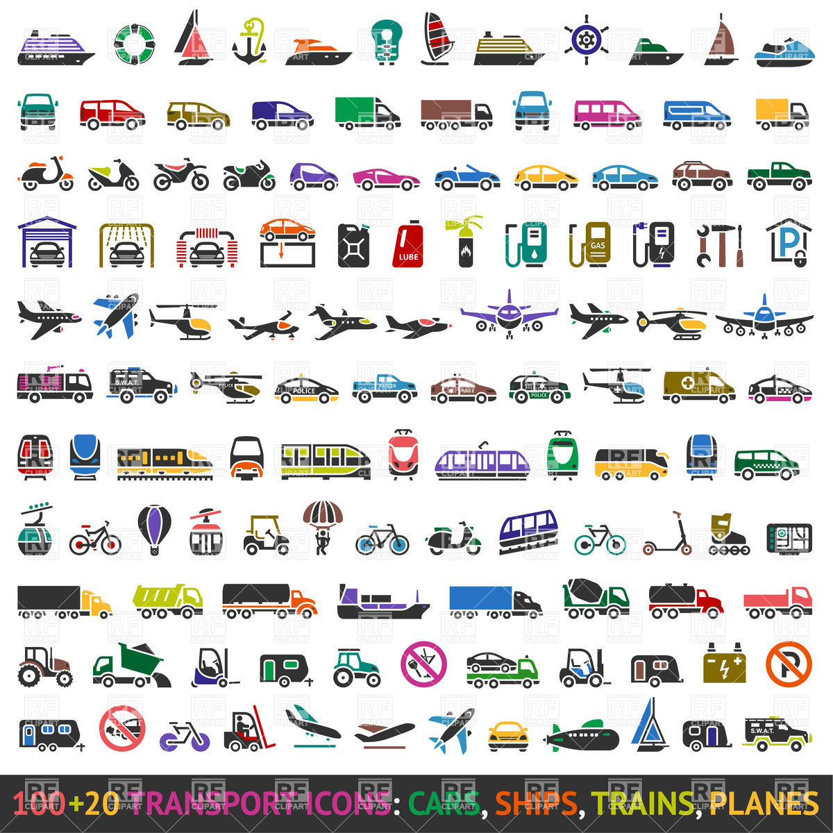 1200x1200 Transportation Icons