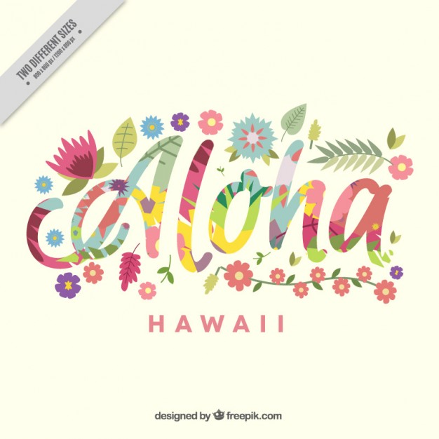 626x626 Aloha Background With Colorful Flowers Vector Free Download