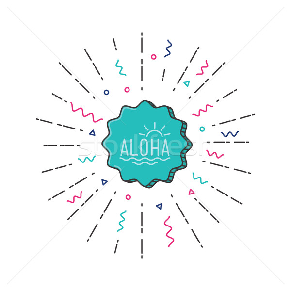 600x600 Aloha Vector Flat Illustration Vector Illustration Iuliia Mazur