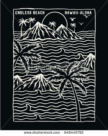 371x470 Hawaii, Aloha Vector Illustration For T Shirt And Other Uses