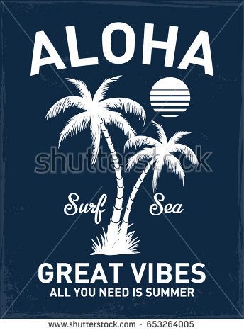 344x470 Hawaii Aloha Vector Illustration For T Shirt And Other Uses