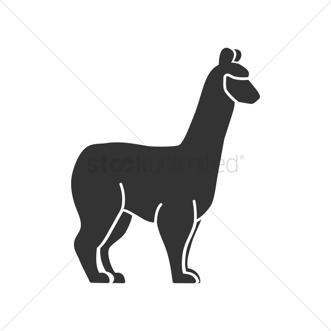 1300x1300 Alpaca Vector Image
