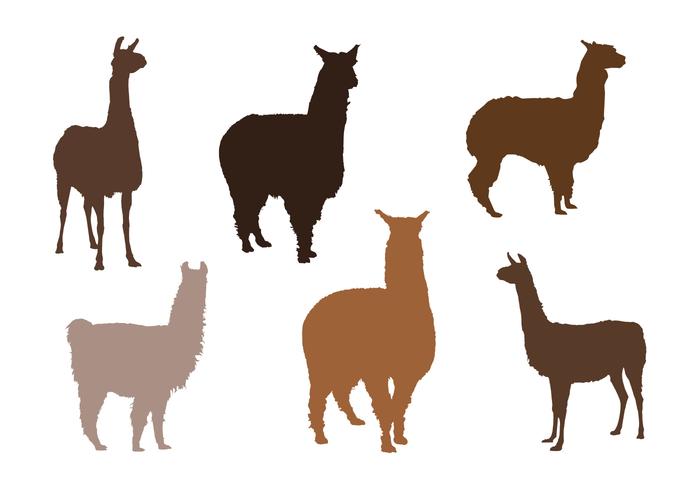 700x490 Alpaca Vector Silhouettes