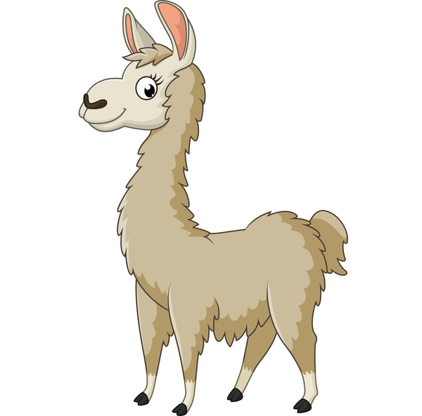 600x592 Alpaca Cute Cartoon Vector Free Download