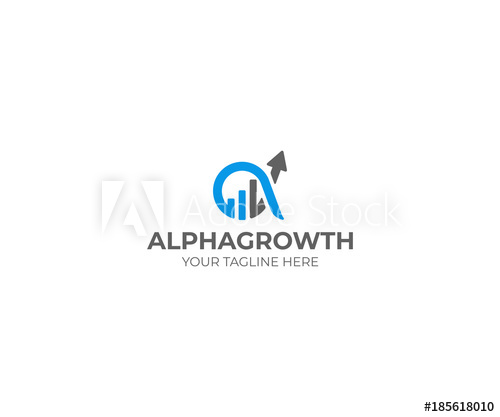 500x417 Alpha And Growth Symbol Logo Template. Graph Chart And Alfa Vector