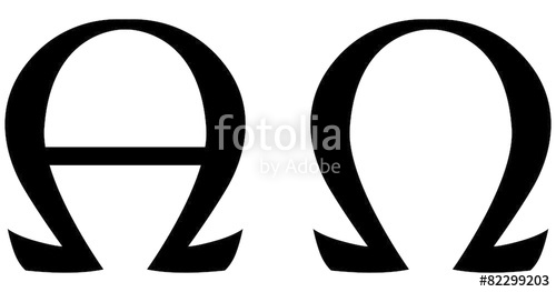500x263 Alpha Und Omega, Christliche Symbole, Vektor, Freigestellt Stock
