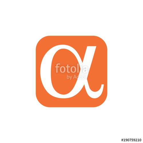 500x500 Letter Alpha Greek Symbol Logo Vector Stock Image And Royalty