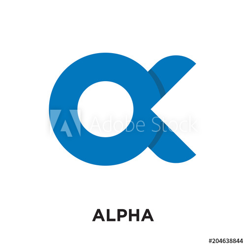 500x500 Logo Alpha Isolated On White Background , Colorful Vector Icon