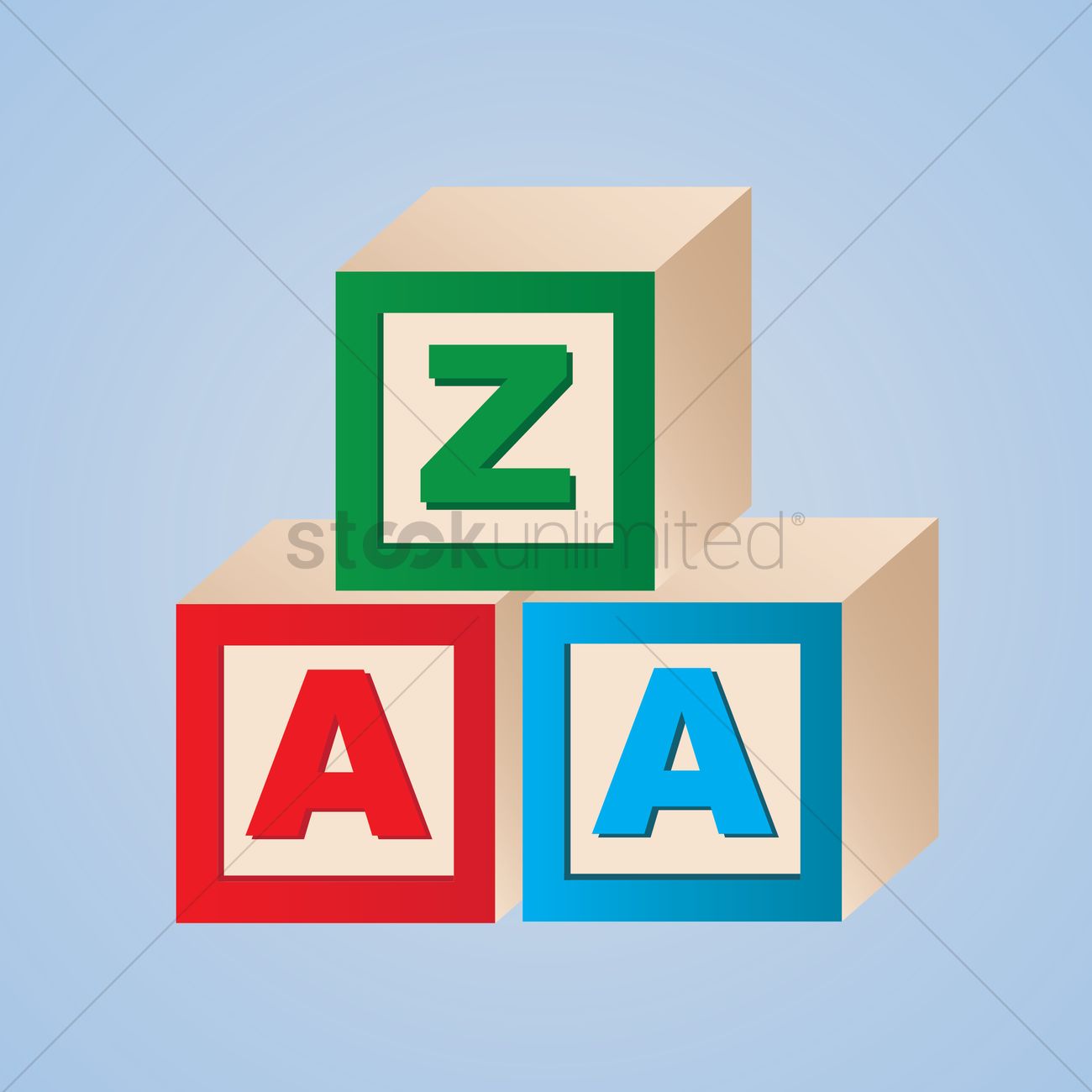 1300x1300 Alphabet Blocks Vector Image