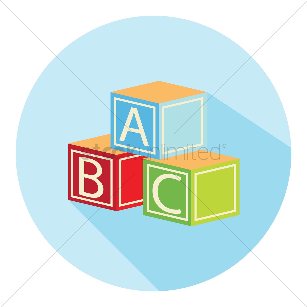 1300x1300 Alphabet Blocks Vector Image