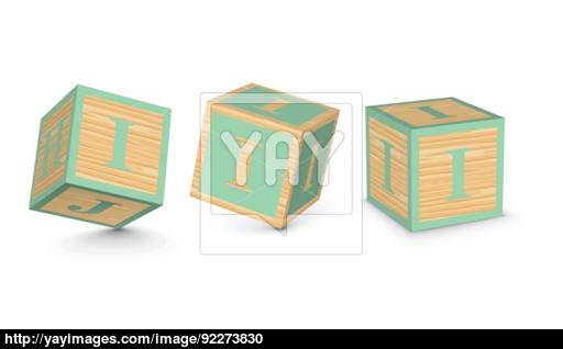 512x318 Vector Letter I Wooden Alphabet Blocks Vector