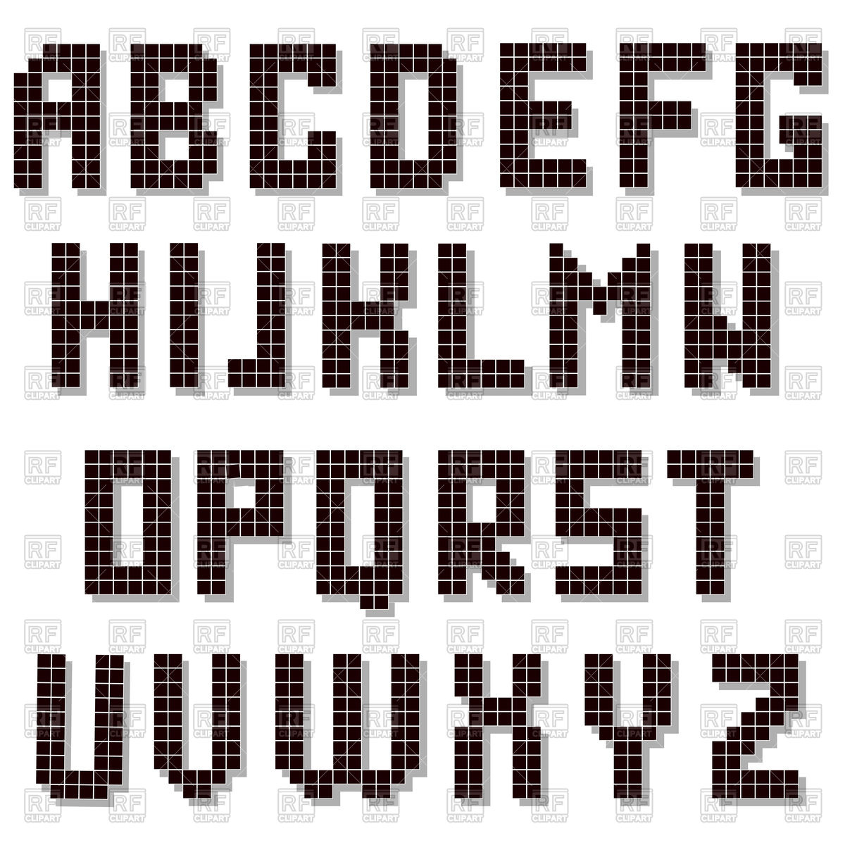 1200x1200 Pixel Alphabet Vector Image Vector Artwork Of Objects Valeo5