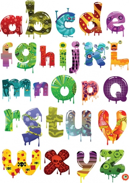 422x600 Cartoon Alphabet Vector Free Vector In Adobe Illustrator Ai ( .ai