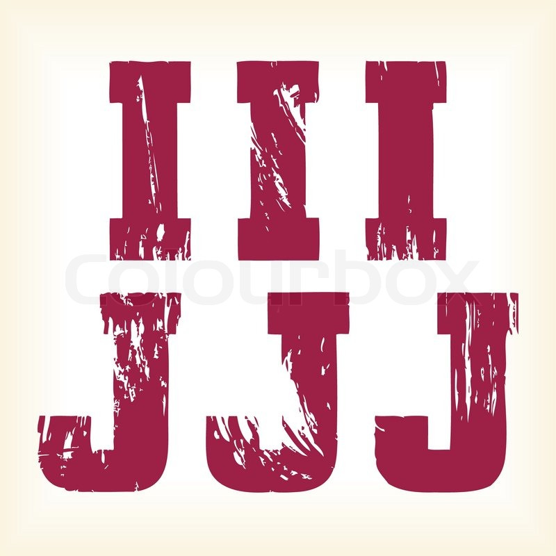 800x800 Grunge Vector I Amp J Letters