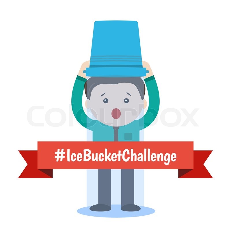 800x800 Als Ice Bucket Challenge Concept With Flat Man Pouring Cold Icy