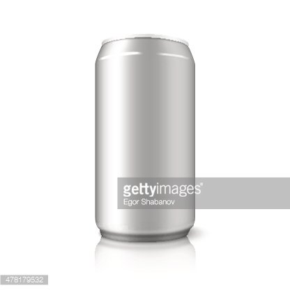 416x416 Blank Vector Aluminium Can, For Different Designs Of Beer, Alcohol
