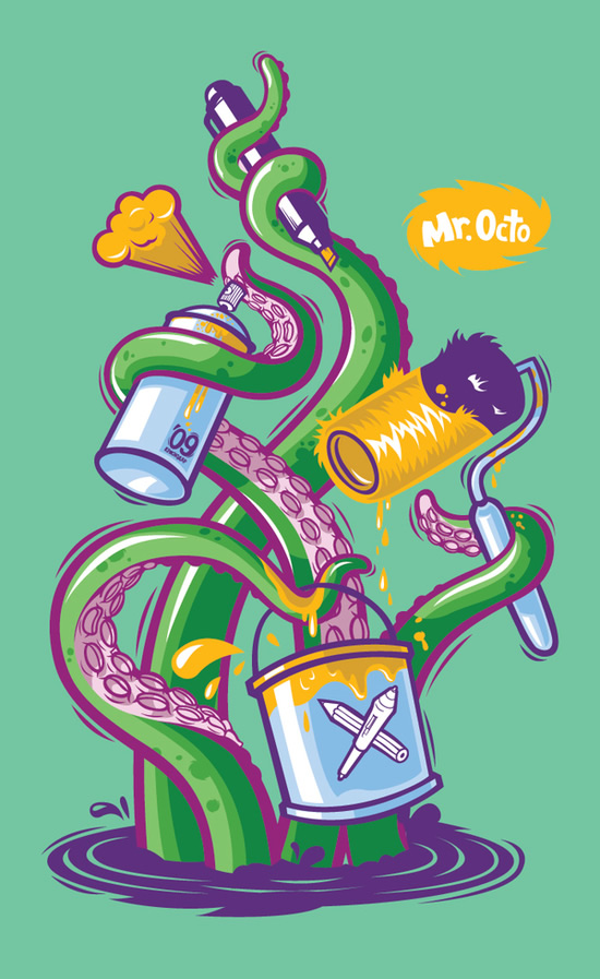 550x897 Amazing Vector Illustrations By Konstantin Shalev ~ Design Inspiration