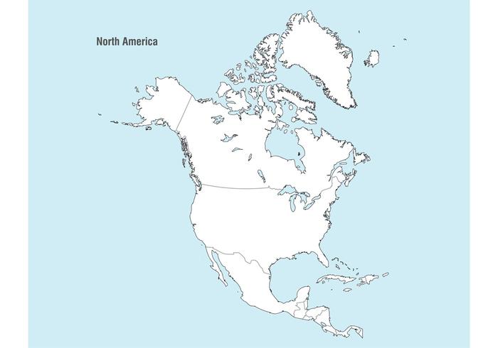 700x490 North America Map Vector