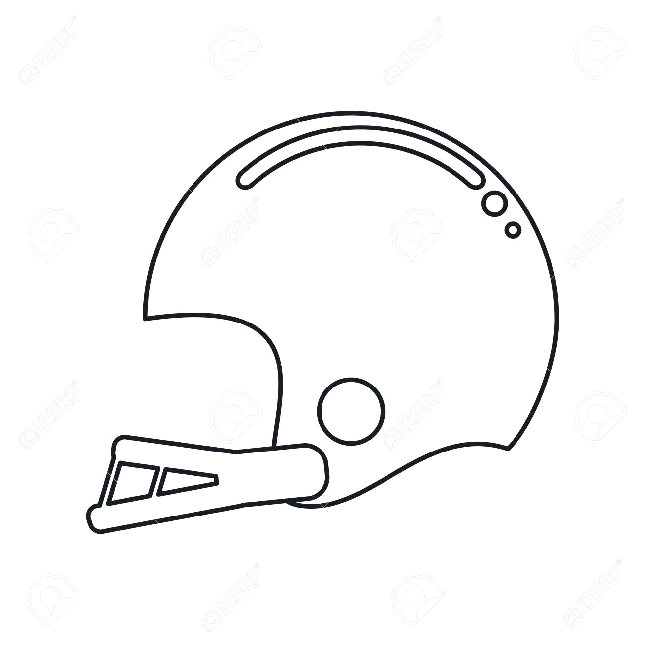 1300x1300 68817821 American Football Helmet Sport Outline Vector