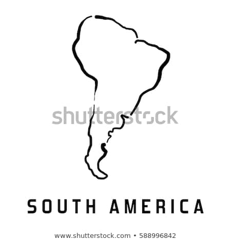 450x470 South America Map Outline Simple Smooth Stock Vector Royalty Free