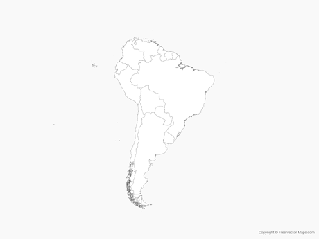 460x345 Vector Maps Of South America Free Vector Maps