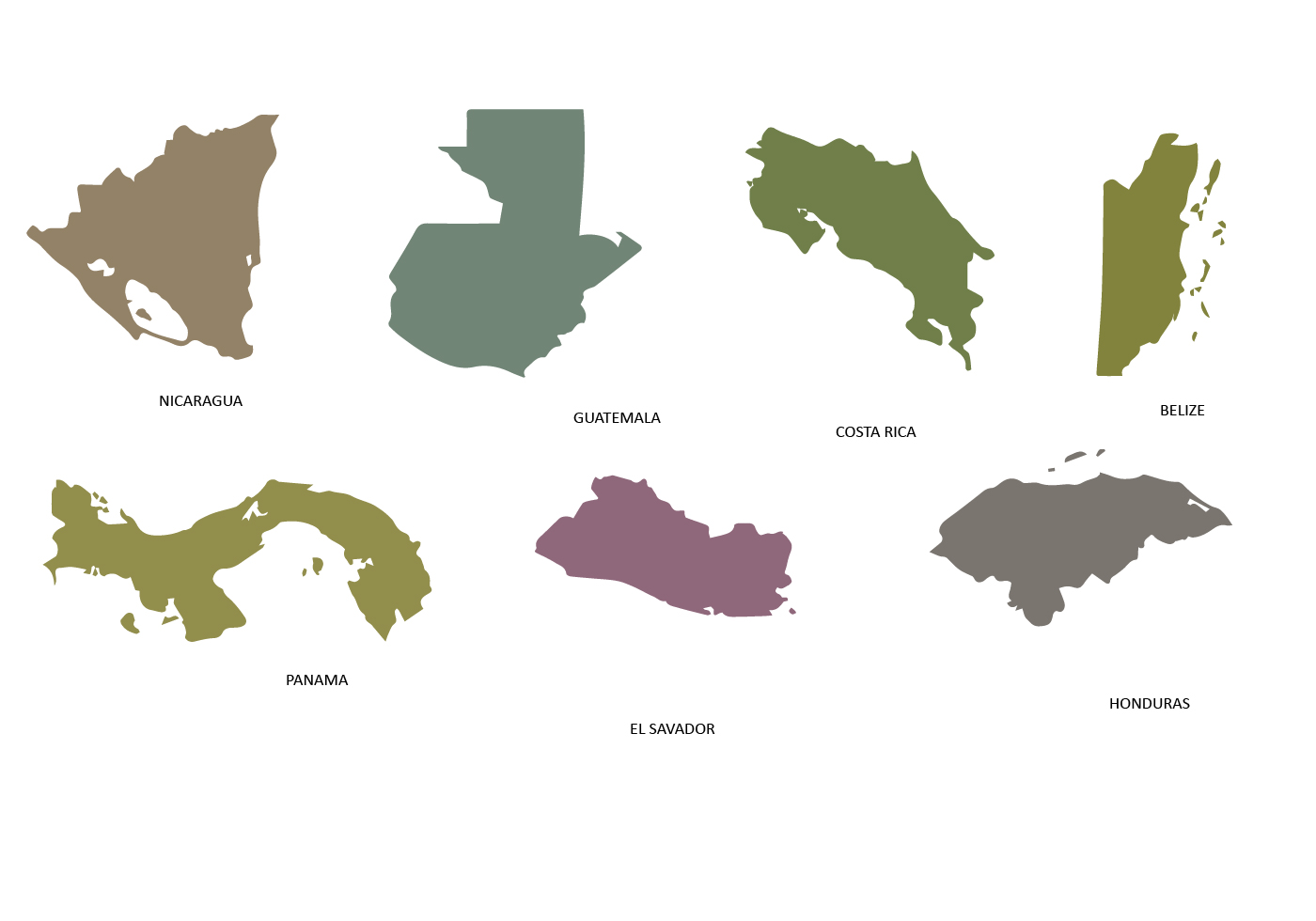 1400x980 Central America Map