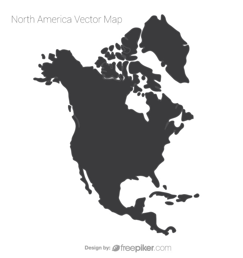 800x849 Freepiker North America Map Dark Vector Design