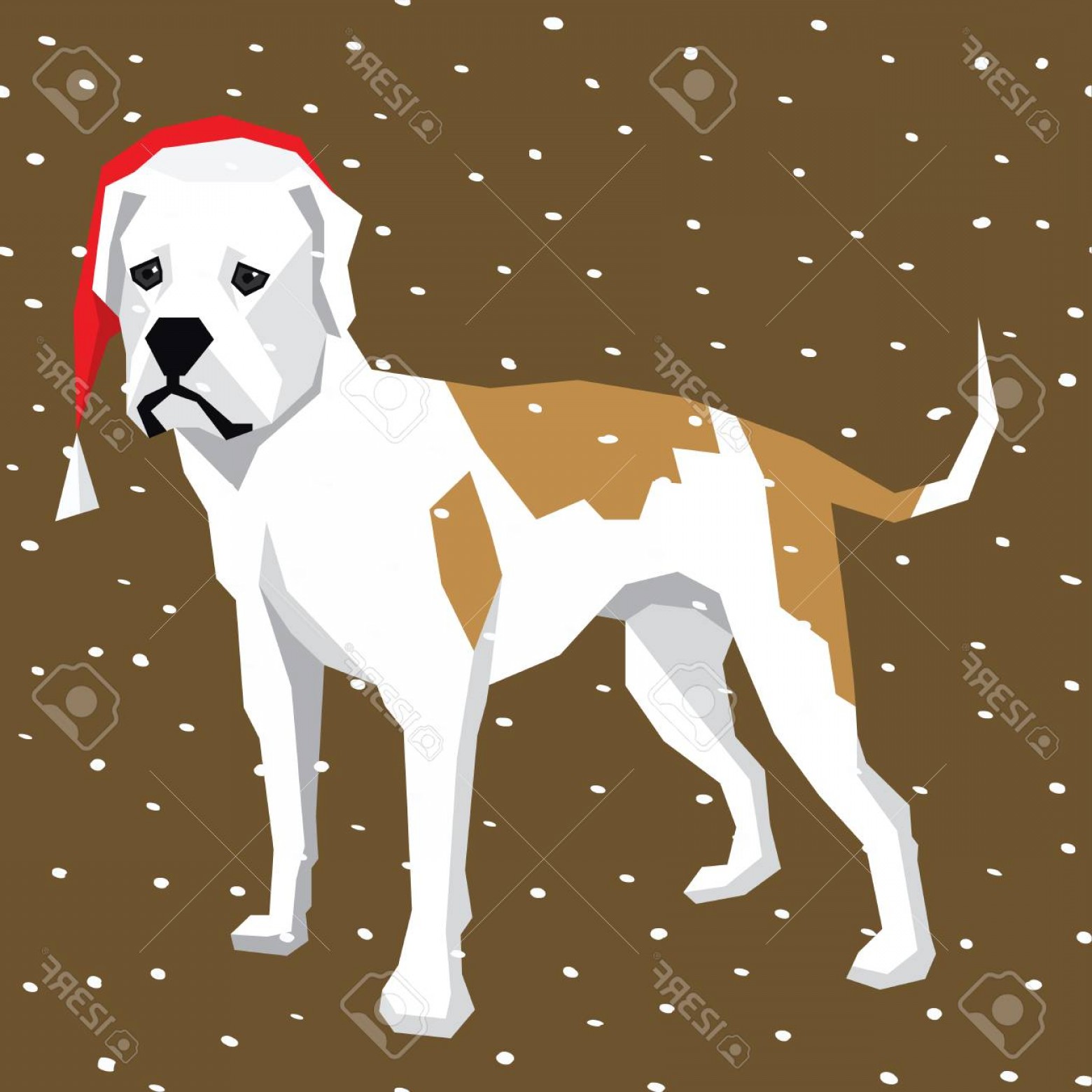 1560x1560 Photostock Vector Vector Polygon Dog Collection Dog In Christmas