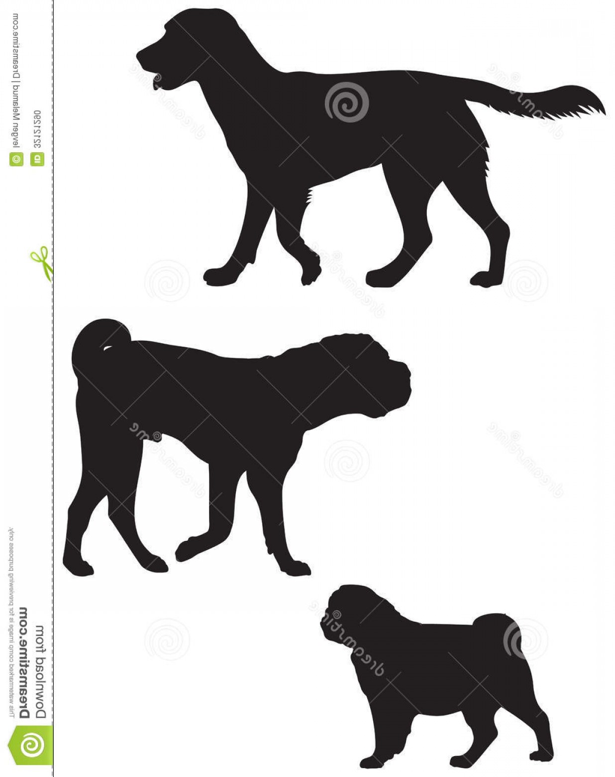 1236x1560 Stock Photo Dog Breeds Vector Silhouettes German Shepherd Husky