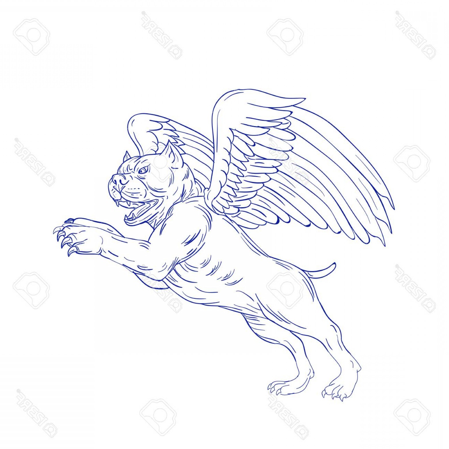 1560x1560 Photostock Vector Drawing Sketch Style Illustration Of An American