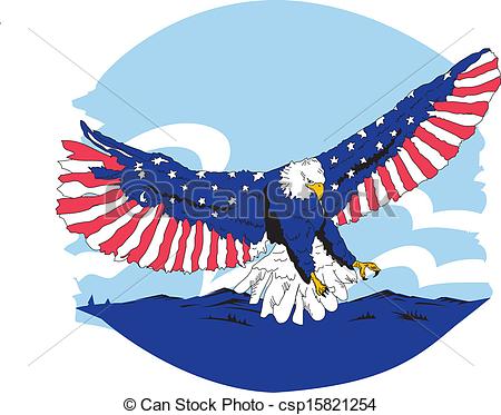 450x373 Red White Amp Blue American Eagle. Wing Spread Vector American Eagle