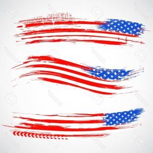 300x300 Photoillustration Of Grungy American Flag Banner For Independence
