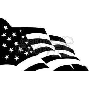 300x300 Royalty Free Black And White Usa Flag 379683 Vector Clip Art Image